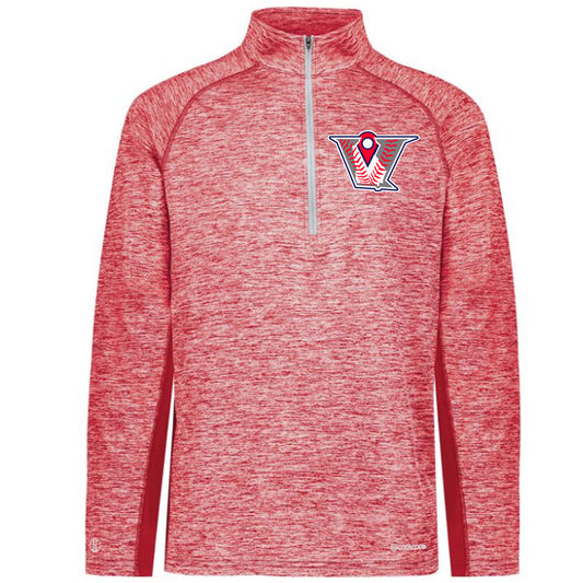 Velo BB - Electrify Coolcore 1.2 Zip Pullover with V Logo - Red - Southern Grace Creations