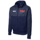 Velo BB - Embossed Hybrid Full-Zip Hooded Jacket with VELO Baseball (Stencil Font) - Navy (JST50) - Southern Grace Creations