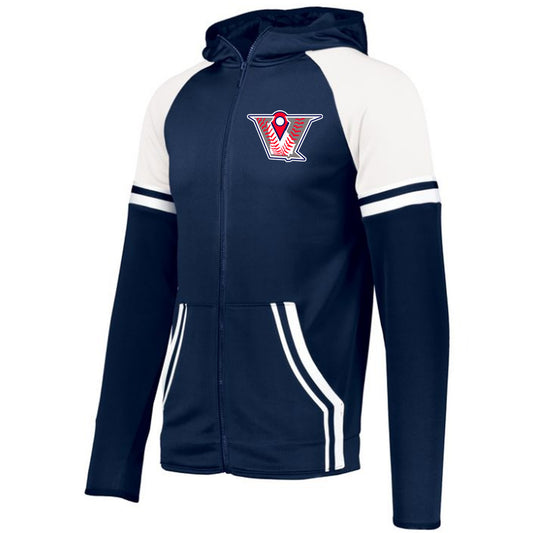 Velo BB - Retro Grade Jacket with V Logo - Navy - Southern Grace Creations