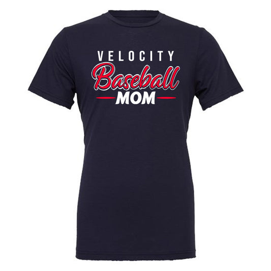 Velo BB - Velocity Baseball Mom Sketch - Navy (Tee/Drifit/Hoodie/Sweatshirt) - Southern Grace Creations