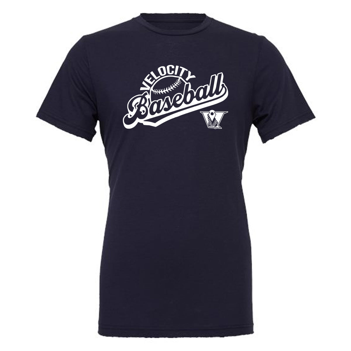 Velo BB - Velocity Baseball Script Slanted - Navy (Tee/Drifit/Hoodie/Sweatshirt) - Southern Grace Creations
