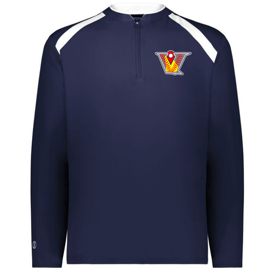 Velo FP - Clubhouse Longsleeves Cage Jacket with V Logo - Navy - Southern Grace Creations