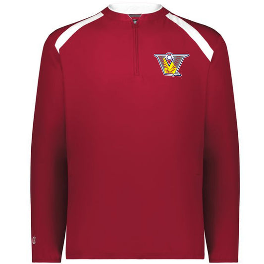 Velo FP - Clubhouse Longsleeves Cage Jacket with V Logo - Red - Southern Grace Creations
