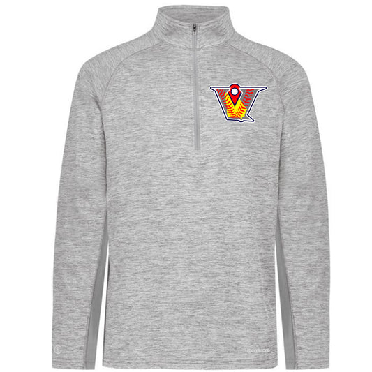 Velo FP - Electrify Coolcore 1.2 Zip Pullover with V Logo - Athletic Grey - Southern Grace Creations