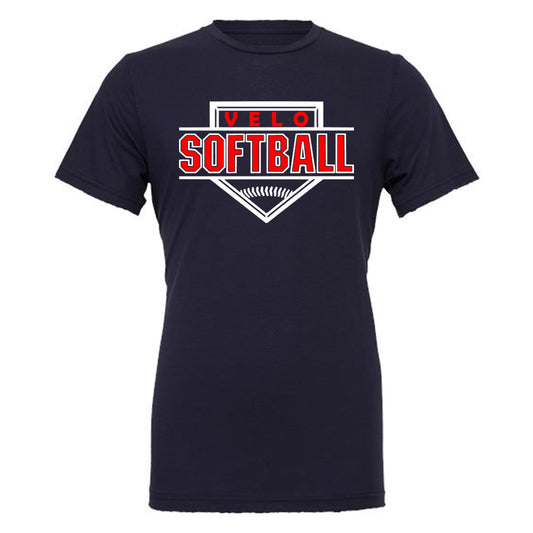 Velo FP - Softball Homeplate - Navy (Tee/DriFit/Hoodie/Sweatshirt) - Southern Grace Creations