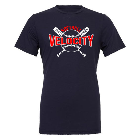 Velo FP - Softball Velocity Bats and Ball - Navy (Tee/Drifit/Hoodie/Sweatshirt) - Southern Grace Creations