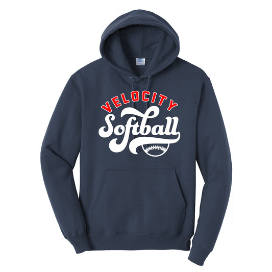 Velo FP - Velocity Softball Bubble Script - Navy (Tee/Drifit/Hoodie/Sweatshirt) - Southern Grace Creations