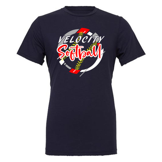 Velo FP - Velocity Softball Color Block - Navy (Tee/DriFit/Hoodie/Sweatshirt) - Southern Grace Creations