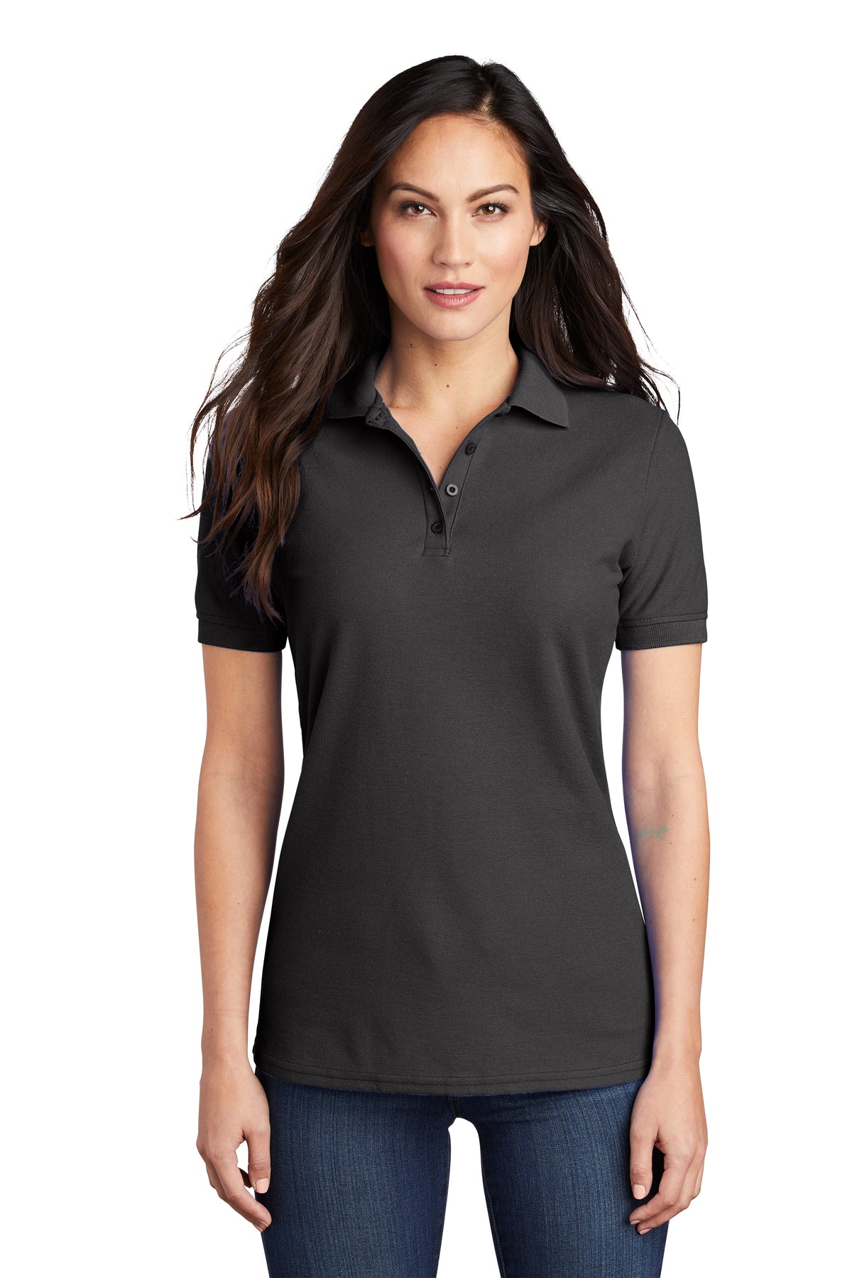 WINDSOR - Ladies Polo - Charcoal (LKP155) - Southern Grace Creations
