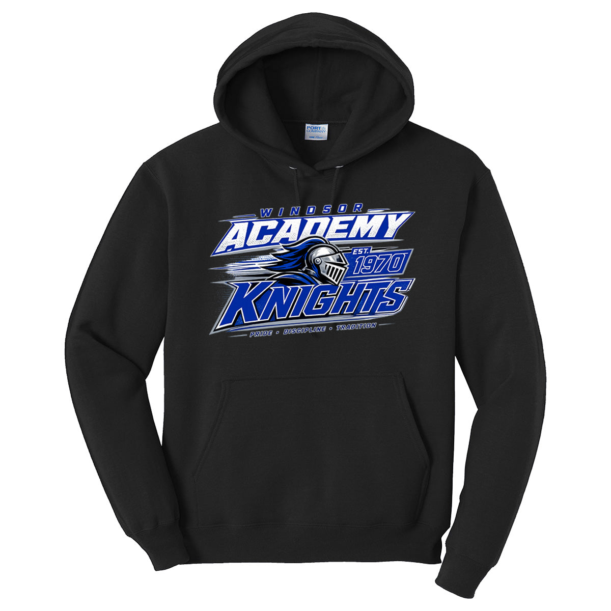 WINDSOR - WINDSOR ACADEMY EST. 1970 KNIGHTS PRIDE DISCIPLINE TRADITION - black (Tee/Drifit/Sweatshirt/Hoodie)