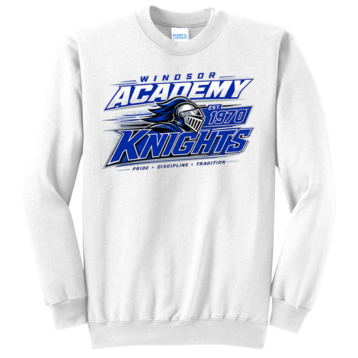 WINDSOR - WINDSOR ACADEMY EST. 1970 KNIGHTS PRIDE DISCIPLINE TRADITION - white (Tee/Drifit/Sweatshirt/Hoodie)