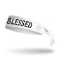 White BLESSED Tie Headband - Southern Grace Creations