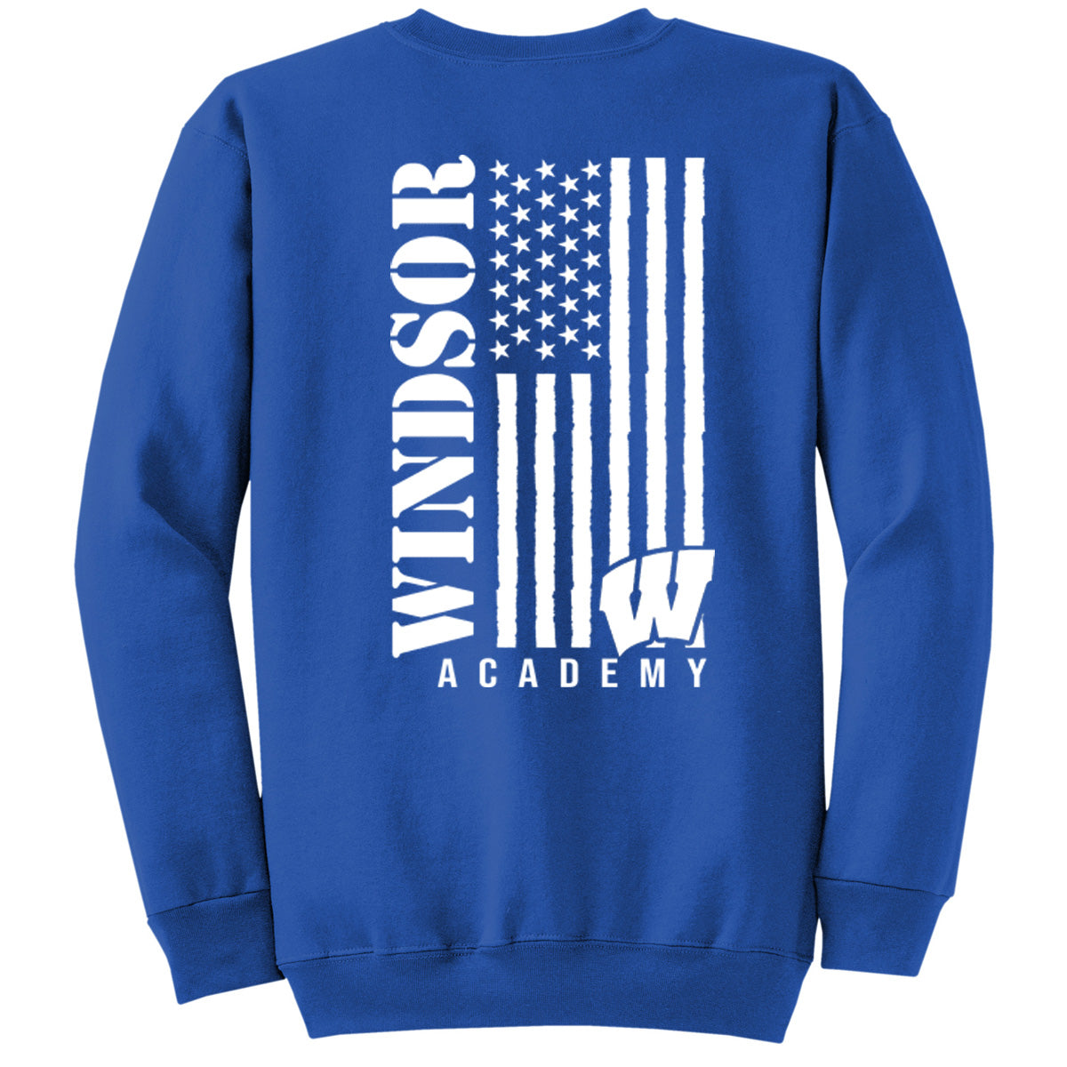 Windsor - American Flag Sideways - Royal (Tee/DriFit/Hoodie/Sweatshirt) - Southern Grace Creations