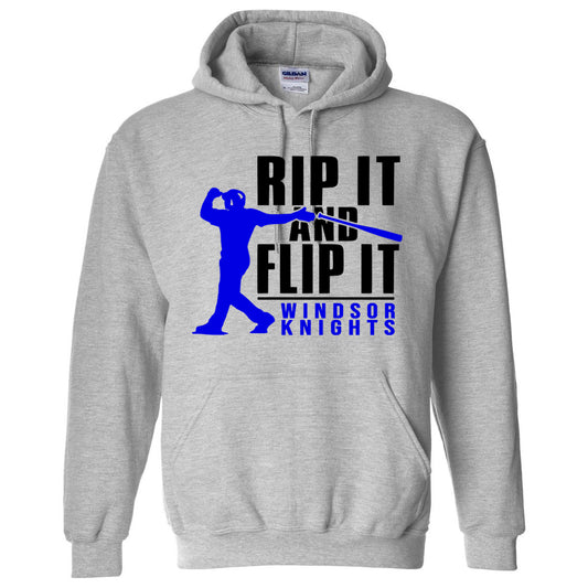 Windsor - Baseball - Rip It and Flip It - Athletic Heather (Tee/Hoodie/Sweatshirt) - Southern Grace Creations