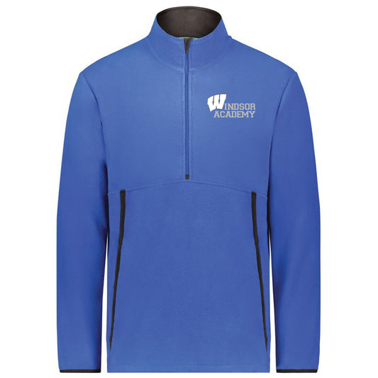 Windsor - CHILL FLEECE 2.0 1/2 ZIP PULLOVER with Full Windsor Logo - Royal - Southern Grace Creations