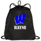 Windsor - Cinch Pack with Your Name or Favorite Sport - Black (BG810) - Southern Grace Creations