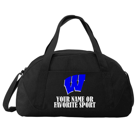 Windsor - Dome Duffel Bag with Your Name or Favorite Sport - Black (BG818) - Southern Grace Creations