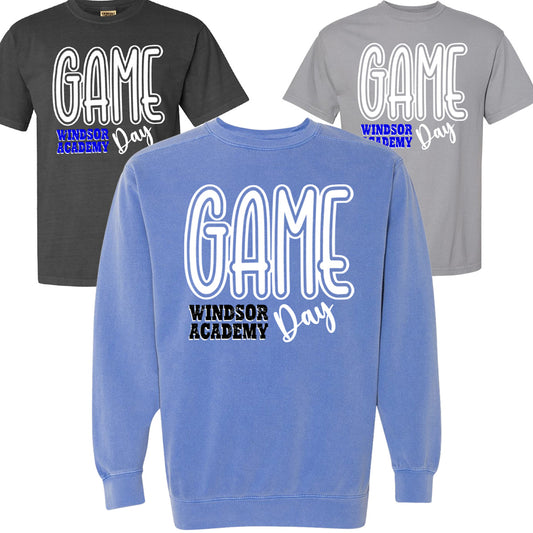 Windsor - Game Day Windsor Academy - COMFORT COLOR (Tee/Sweatshirt)