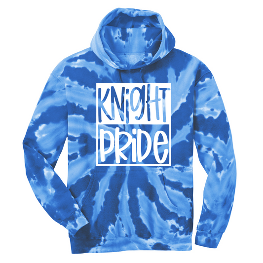 Windsor - Knight Pride Box Tie Dye Hoodie - Royal (PC146) - Southern Grace Creations