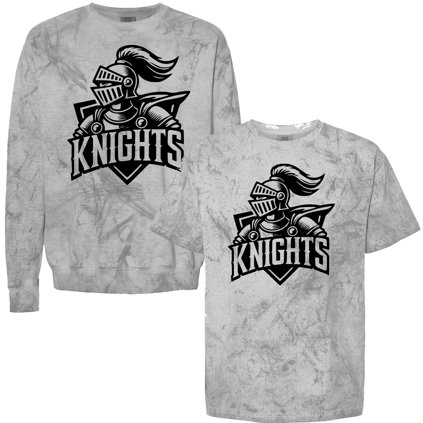 Windsor - Knight Looking to Side Knights - Comfort Color Colorblast - Smoke (Tee/Sweatshirt)