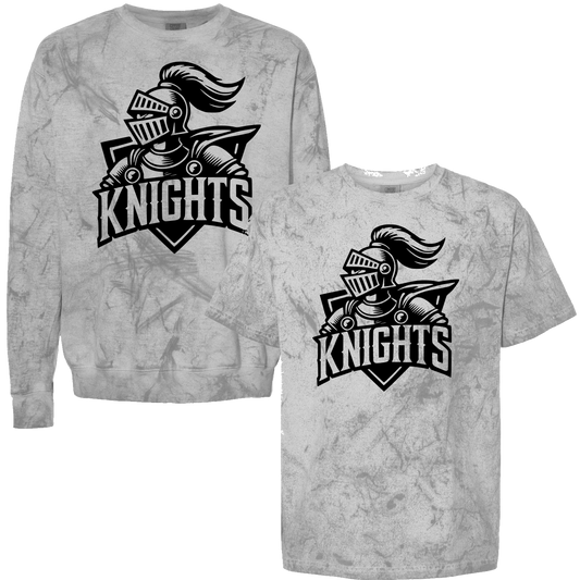 Windsor - Knight Looking to Side Knights - Comfort Color Colorblast - Smoke (Tee/Sweatshirt)