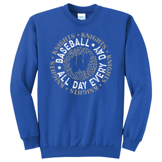 Windsor - Knights Baseball All Day Every Day Circle Leopard Ball - Royal (Tee/DriFit/Hoodie/Sweatshirt)