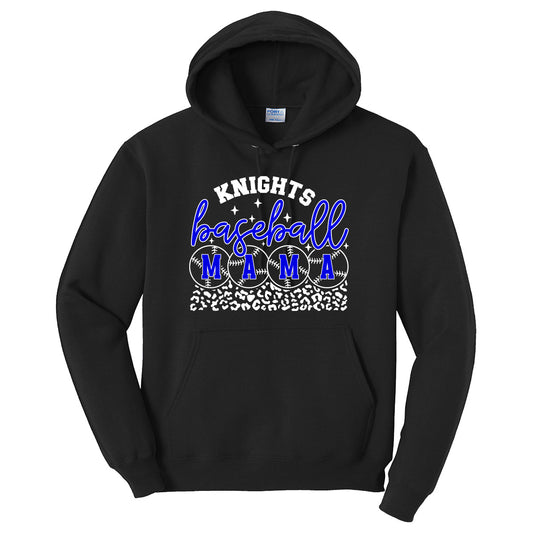 Windsor - Knights Baseball Mama Leopard - Black (Tee/DriFit/Hoodie/Sweatshirt)