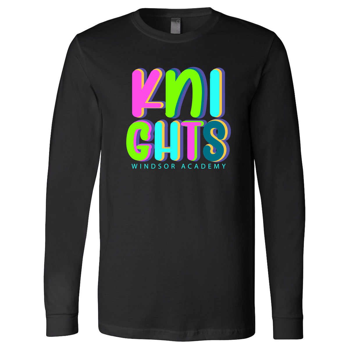 Windsor - Knights Neon Letters - Black (Tee/DriFit/Hoodie/Sweatshirt)