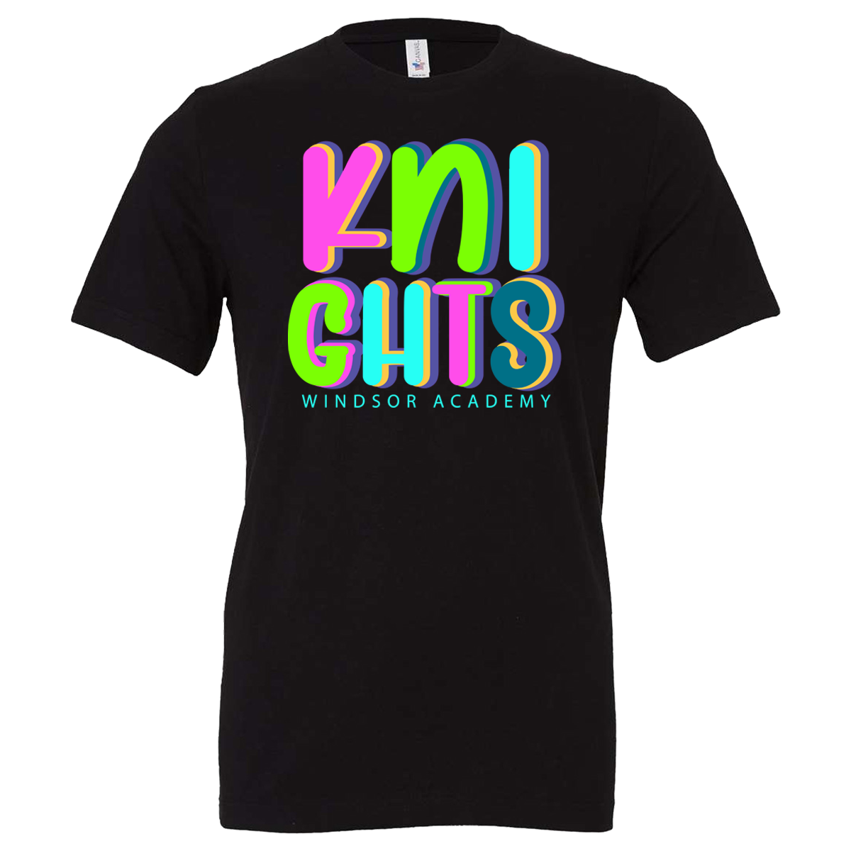 Windsor - Knights Neon Letters - Black (Tee/DriFit/Hoodie/Sweatshirt)