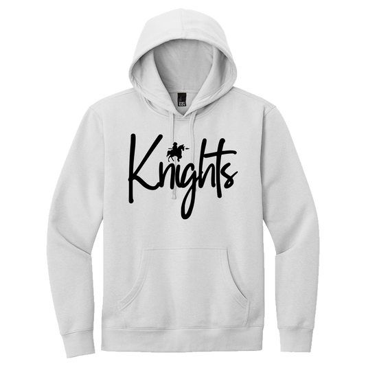 Windsor - Knights Script Horse and Knight Dot - District Hoodie - White Smoke (DT6100)