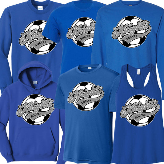 Windsor - Knights Soccer Script - True Royal (Tee/DriFit/Hoodie/Sweatshirt) (Copy)