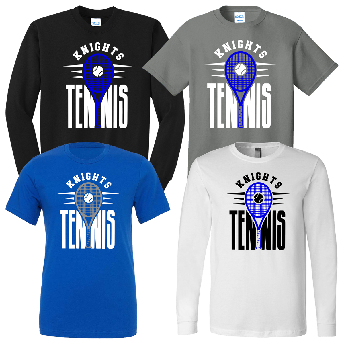 Windsor - Knights Tennis Tall Letters and Racket (Tee/DriFit/Hoodie/Sweatshirt)