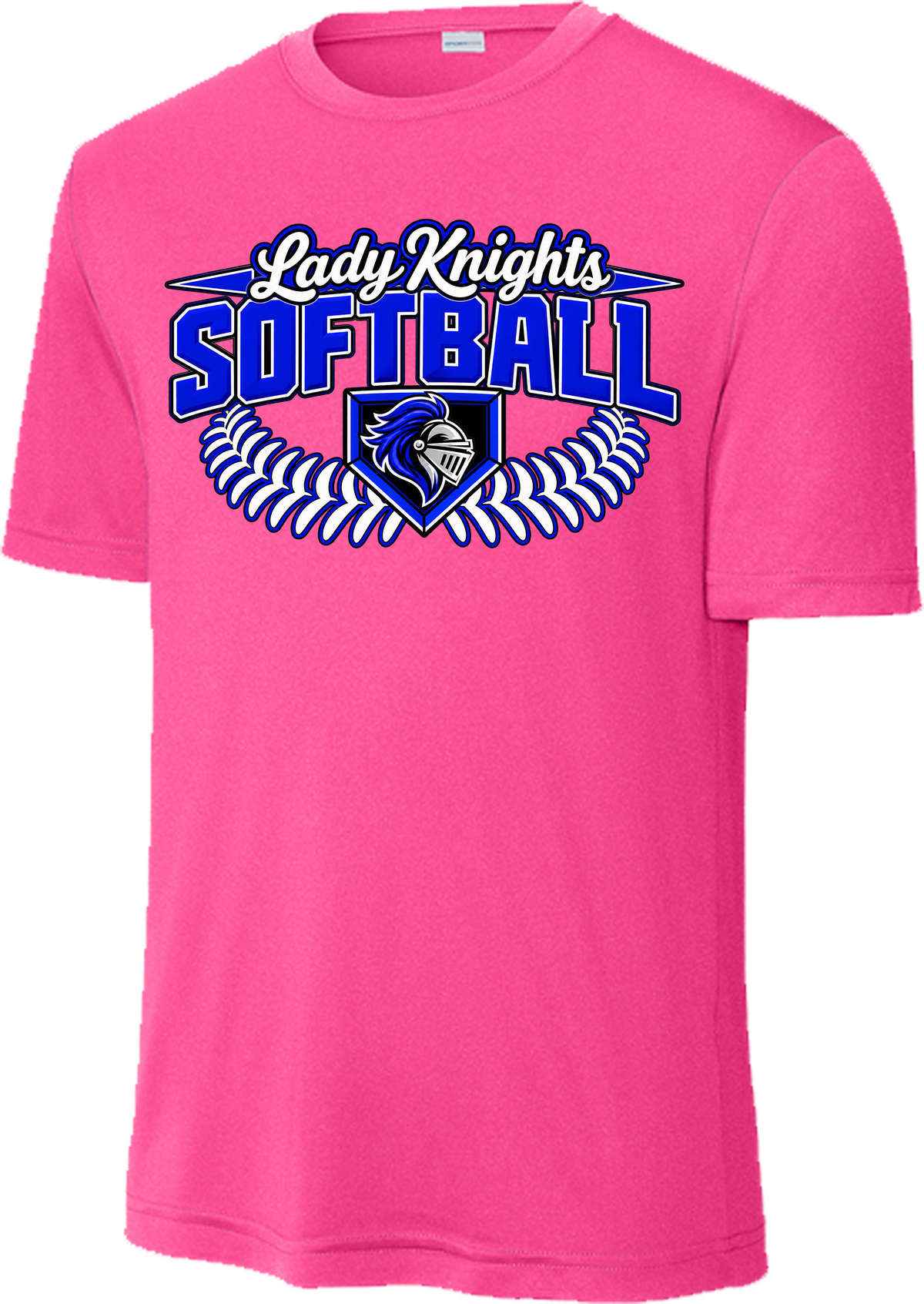 Windsor - Lady Knights Softball Stitches - Neon Pink Drifit