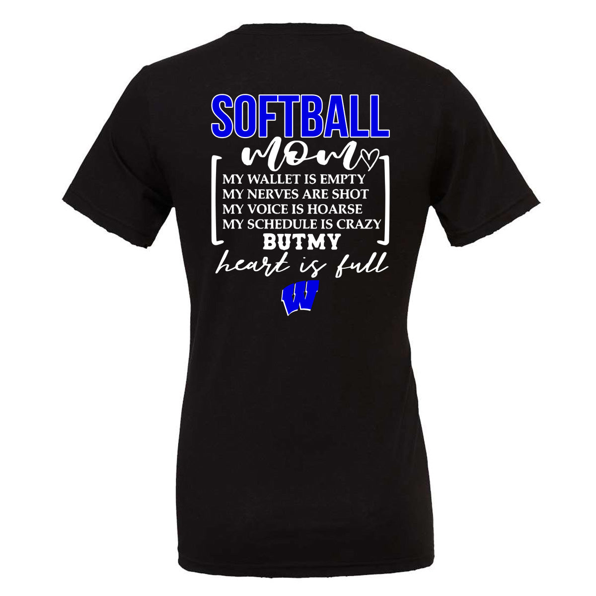 Windsor - Softball Mom My Wallet is Empty - Black (Tee/DriFit/Hoodie/Sweatshirt) - Southern Grace Creations