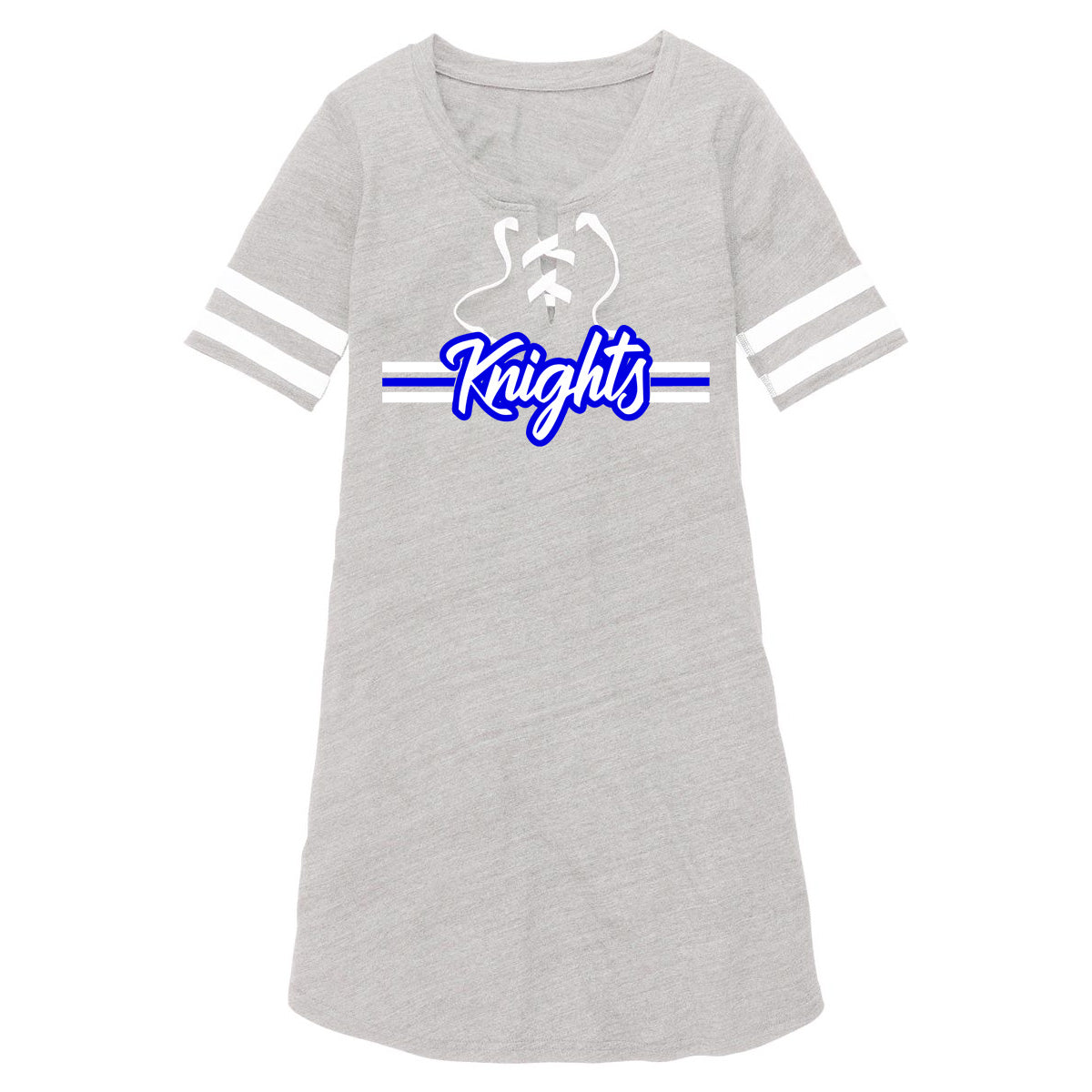 Windsor - Stripes Knights All-Star Dress - Oxford Heather (T59) - Southern Grace Creations