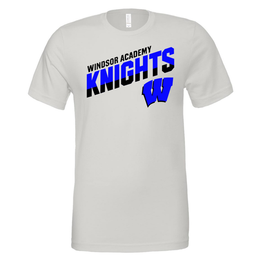 Windsor - WINDSOR ACADEMY KNIGHTS SLANTED W - White (Tee/DriFit/Hoodie/Sweatshirt)