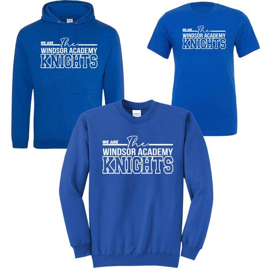 Windsor - We Are The Windsor Academy Knights - Royal (Tee/DriFit/Hoodie/Sweatshirt)