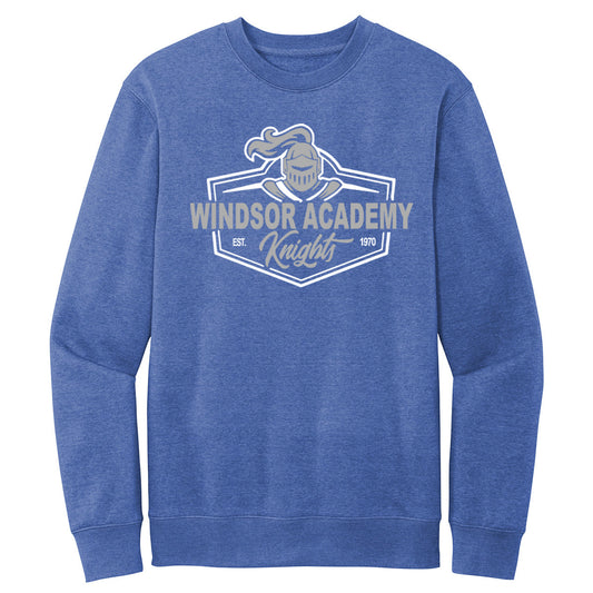 Windsor - Windsor Academy Knight Est Sweatshirt - Royal Frost (DT6104) - Southern Grace Creations