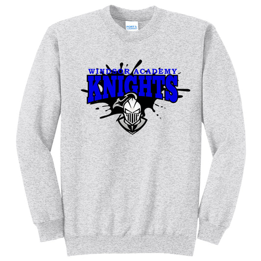 Windsor - Windsor Academy Knights Paint Splatter - Ash (Tee/Hoodie/Sweatshirt) - Southern Grace Creations