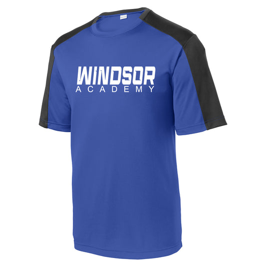 Windsor - Windsor Academy Race Font Drifit Tee - True Royal/Black (ST354) - Southern Grace Creations