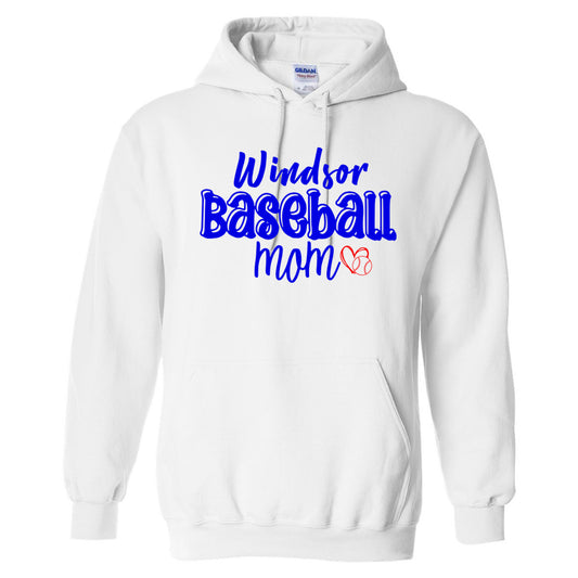 Windsor - Windsor Baseball Mom Bubble Letters - White (Tee/Hoodie/Sweatshirt) - Southern Grace Creations