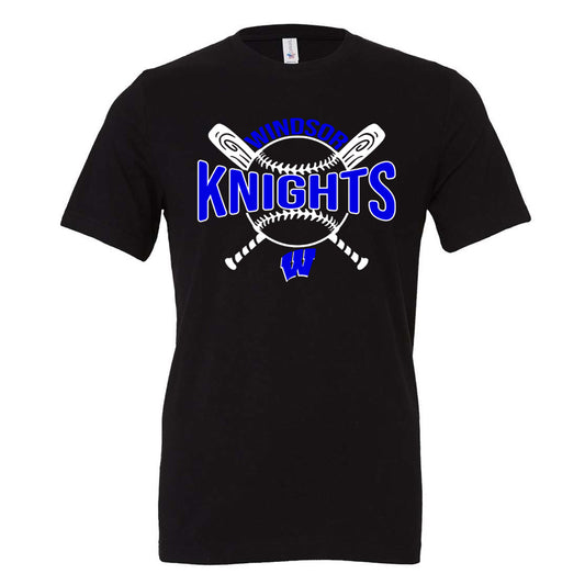 Windsor - Windsor Knights Bats and Ball - Black (Tee/DriFit/Hoodie/Sweatshirt) - Southern Grace Creations