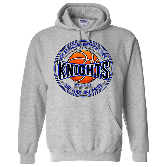 Windsor - Windsor Academy Basketball Team Circle Orange Basketball - Athletic Heather (Tee/Drifit/Sweatshirt/Hoodie)