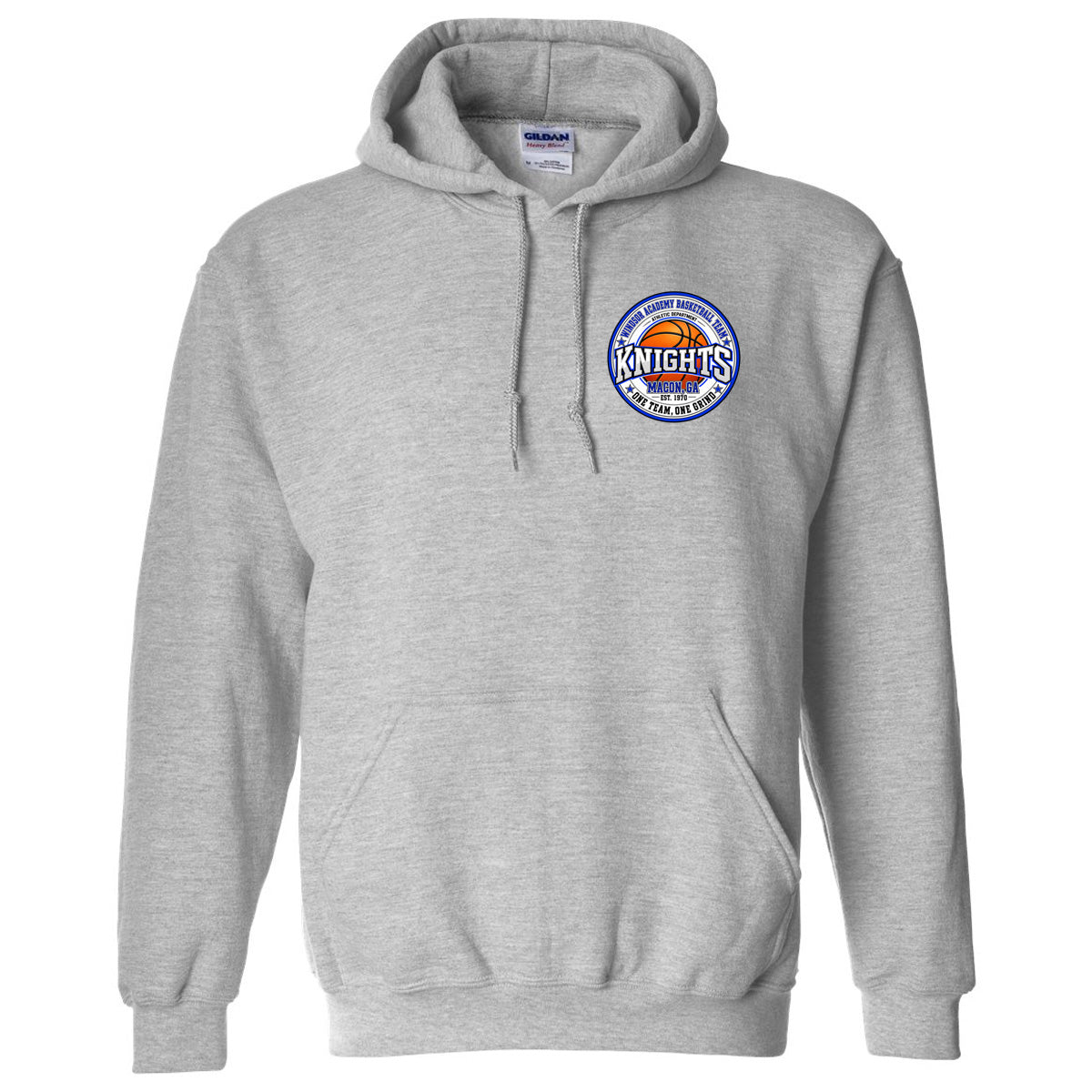 Windsor - Windsor Academy Basketball Team Solid Circle Orange Basketball - Athletic Heather (Tee/Drifit/Sweatshirt/Hoodie)