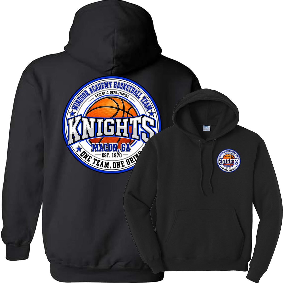 Windsor - Windsor Academy Basketball Team Solid Circle Orange Basketball - Black (Tee/Drifit/Sweatshirt/Hoodie)