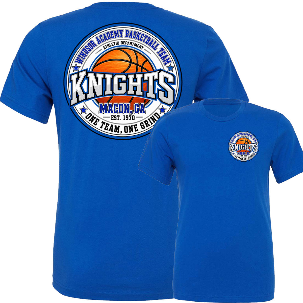 Windsor - Windsor Academy Basketball Team Solid Circle Orange Basketball - Royal (Tee/Drifit/Sweatshirt/Hoodie)
