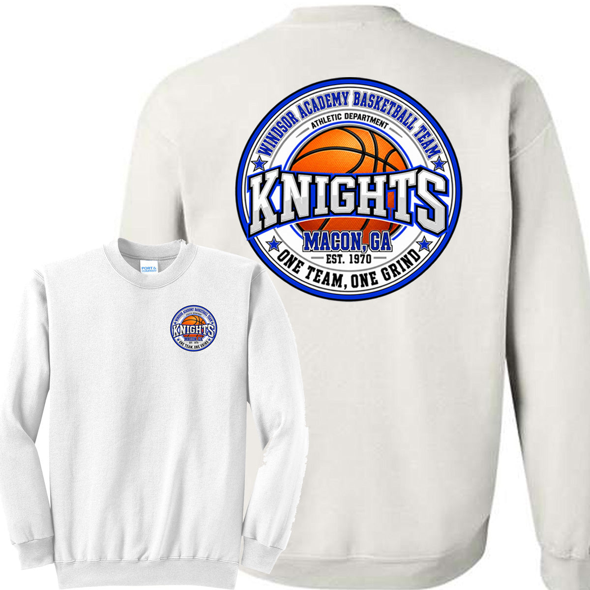 Windsor - Windsor Academy Basketball Team Solid Circle Orange Basketball - White (Tee/Drifit/Sweatshirt/Hoodie)