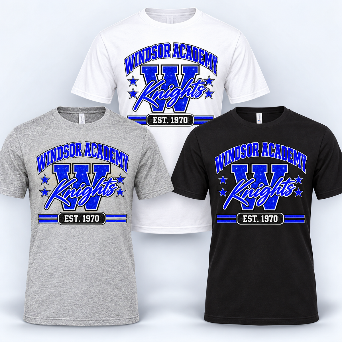 Windsor - Windsor Academy W Glitter Knights Est. 1970 (Tee/Drifit/Sweatshirt/Hoodie)