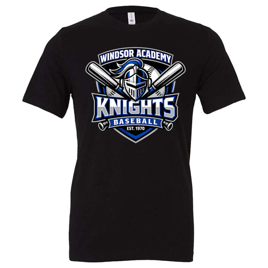 Windsor - Windsor Knights Baseball Shield - Black (Tee/DriFit/Hoodie/Sweatshirt)