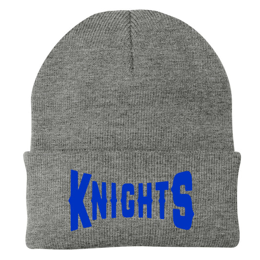 Windsor - Knights Curved (Bosox Font) - Knit Cap - Athletic Oxford Grey (CP90) - Southern Grace Creations